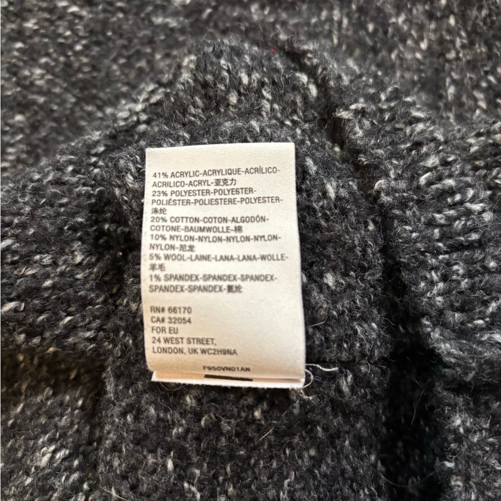 Anthropologie Sweater Women’s Small Gray V-Neck Oversized Chunky Pullover - Picture 6 of 7